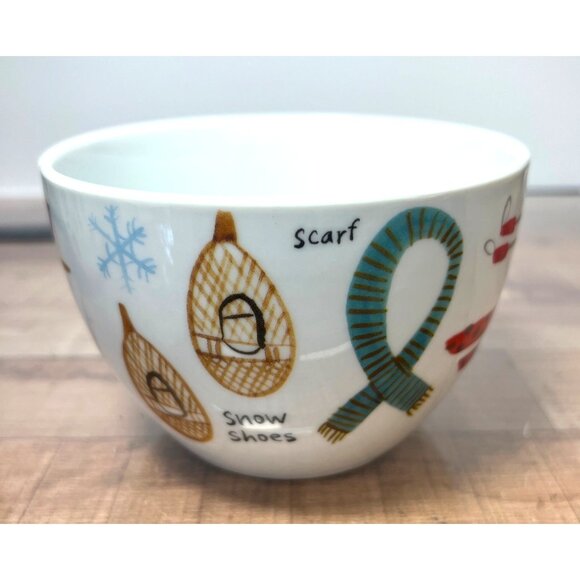 Crate & Barrel Holiday-Themed Ceramic Bowls Set Of 3 - Picture 10 of 13